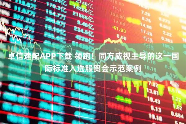 卓信速配APP下载 领跑！同方威视主导的这一国际标准入选服贸会示范案例